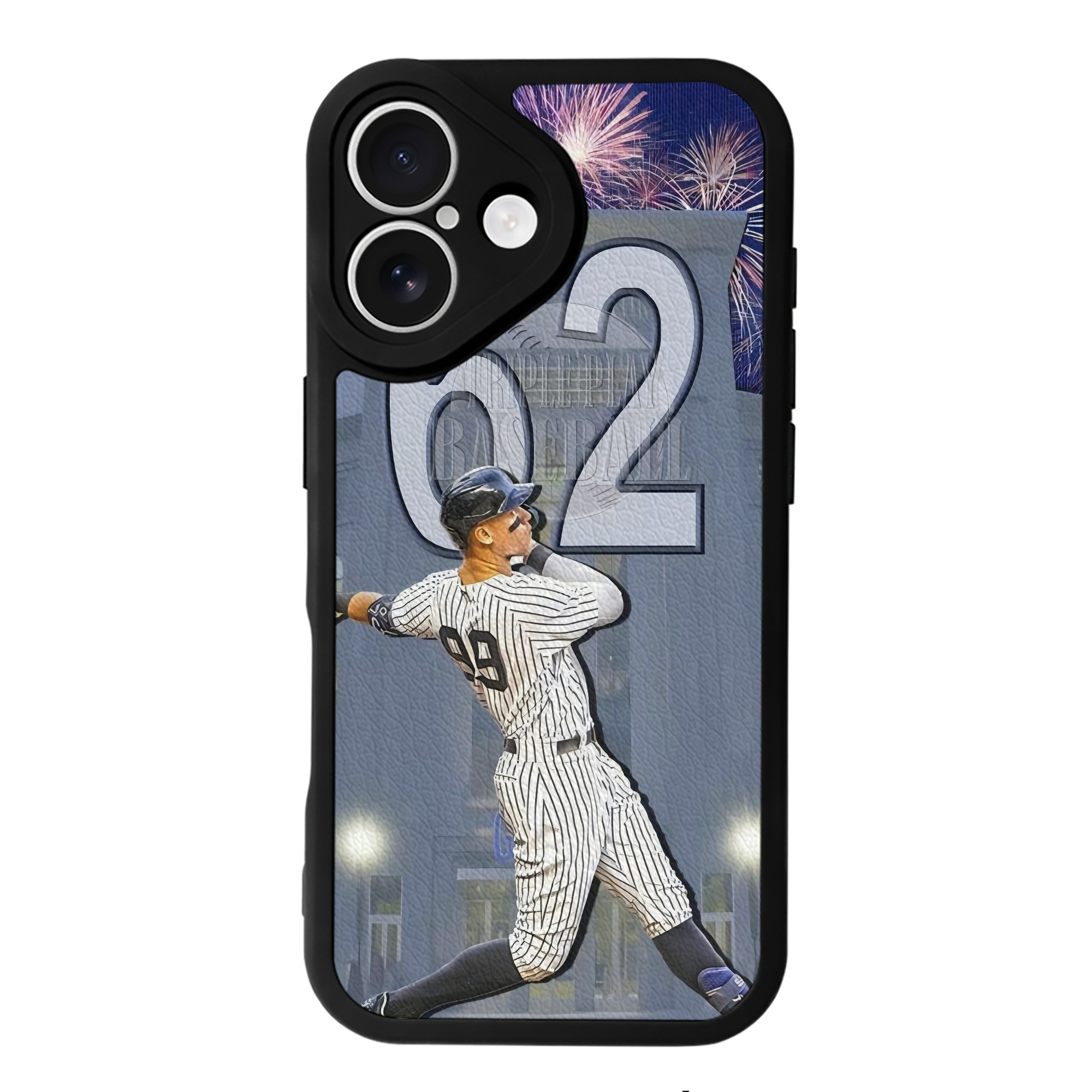 Aaron Judge 62 Home Runs Record IPhone 16 Silicone Leather Case – UV Print, Lambskin Texture – Perfect Fit, Wireless Charging Compatible, Scratch Resistant, Precise Cutouts – Stylish Protection For IPhone 16